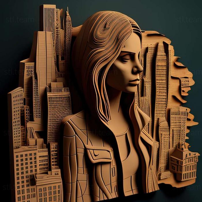 3D model A Girl in the City game (STL)